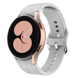For Samsung Galaxy Watch 6 Leopard Print Embossed Silicone Watch Band(Light Grey) - Watch Bands by PMC TechLife | Online Shopping South Africa | PMC TechLife