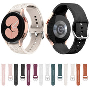 For Samsung Galaxy Watch 6 Butterfly Flower Embossed Silicone Watch Band(Black)