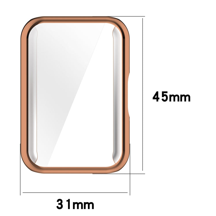 For Samsung Galaxy Fit 3 Full Coverage TPU Electroplated Watch Protective Case(Rose Gold)