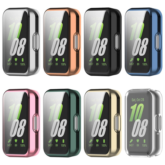 For Samsung Galaxy Fit 3 Full Coverage TPU Electroplated Watch Protective Case(Blue)