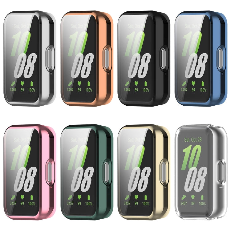 For Samsung Galaxy Fit 3 Full Coverage TPU Electroplated Watch Protective Case(Blue)
