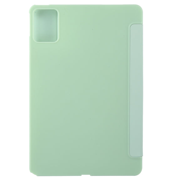For Lenovo Tab M11/ Xiaoxin Pad 11 2024 Tri-fold Silicone Leather Tablet Case(Green)