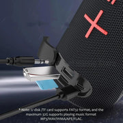 T&G TG-384 Mini Portable Bluetooth Speaker Support TF / U-disk / RGB Light(Blue)