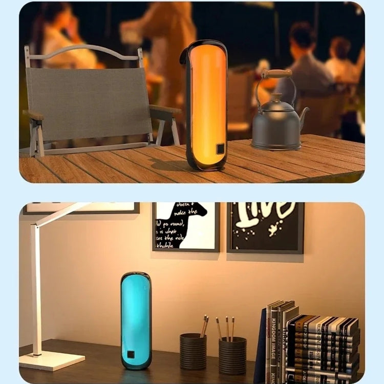 T&G TG-384 Mini Portable Bluetooth Speaker Support TF / U-disk / RGB Light(Black)