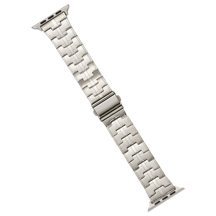 For Apple Watch SE 2023 40mm Stainless Steel Watch Band(Starlight)