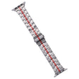 For Apple Watch Series 8 41mm Stainless Steel Watch Band(Silver Red) - free shipping - PMC TechLife - Order now!