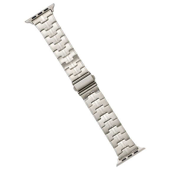 For Apple Watch Series 5 44mm Stainless Steel Watch Band(Starlight)