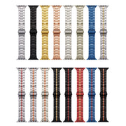 For Apple Watch 38mm Stainless Steel Watch Band(Blue)