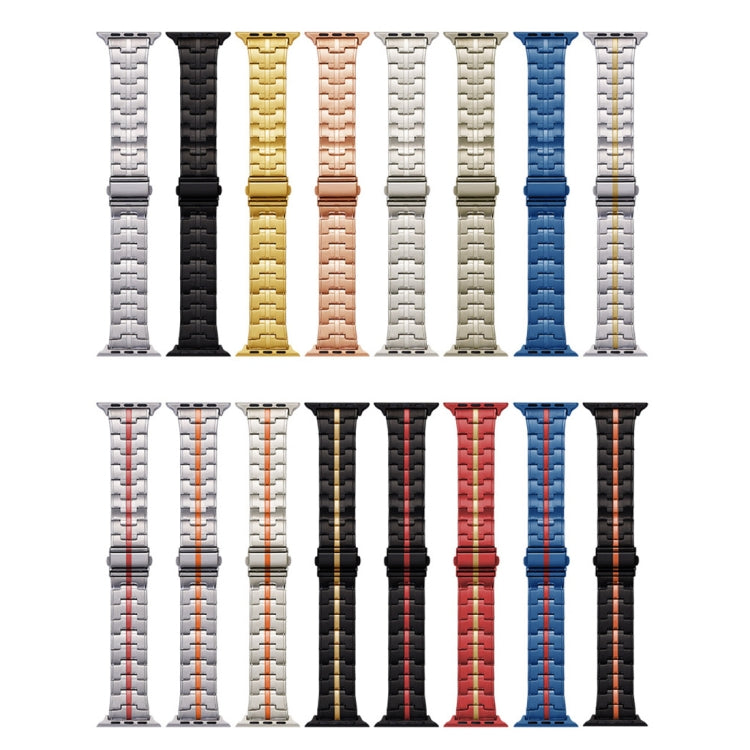 For Apple Watch Series 8 41mm Stainless Steel Watch Band(Blue)