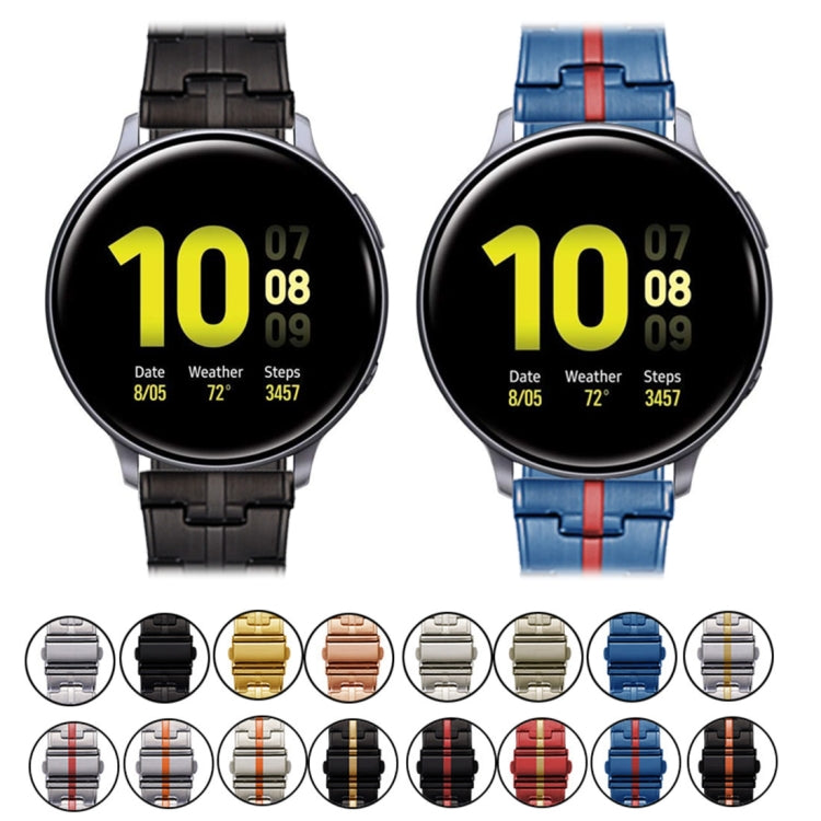 22mm Stainless Steel Watch Band(Black Gold)