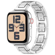 For Apple Watch SE 2023 44mm H Slim Stainless Steel Watch Band(Silver) - Watch Bands by PMC TechLife | Online Shopping South Africa | PMC TechLife