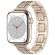 For Apple Watch Series 9 41mm H Slim Stainless Steel Watch Band(Starlight) - Watch Bands by PMC TechLife | Online Shopping South Africa | PMC TechLife