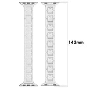 For Apple Watch Series 9 45mm H Slim Stainless Steel Watch Band(Starlight)
