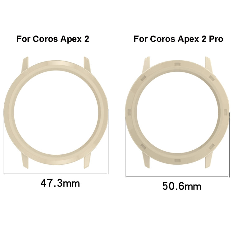 For Coros Apex 2 Pro Half Coverage Hollow PC Watch Protective Case(Black)