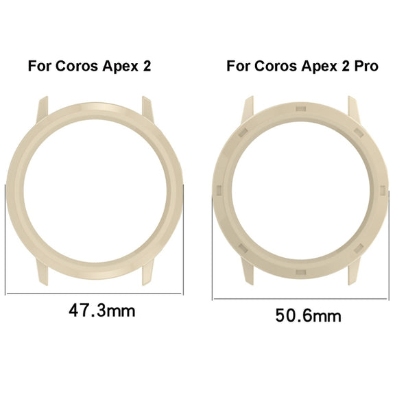 For Coros Apex 2 Pro Half Coverage Hollow PC Watch Protective Case(Black)