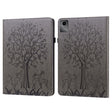 For Lenovo Tab M11 / Xiaoxin Pad 11 2024 Tree & Deer Embossed Leather Tablet Case(Grey) - Lenovo by PMC Jewellery | Online Shopping South Africa | PMC Jewellery | Buy Now Pay Later Mobicred