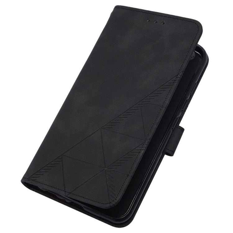 For Google Pixel 9 Pro Crossbody 3D Embossed Flip Leather Phone Case(Black)