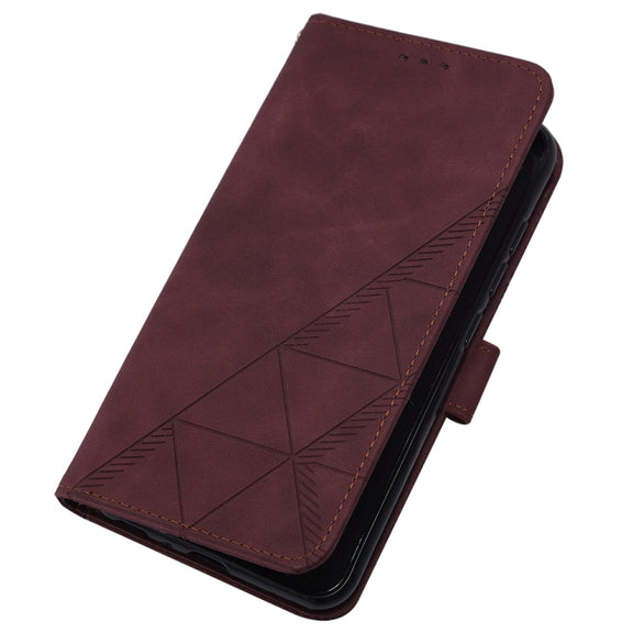 For Google Pixel 9 Pro Crossbody 3D Embossed Flip Leather Phone Case(Wine Red)