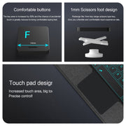 For Xiaomi Pad 6S Pro 12.4 inch Split Bluetooth Keyboard Leather Tablet Case(Black)