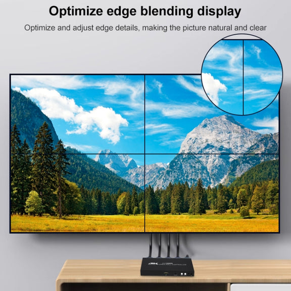 XP02 4K 2x2 HDMI Video Wall Controller Multi-screen Splicing Processor, Style:Ordinary(US Plug)