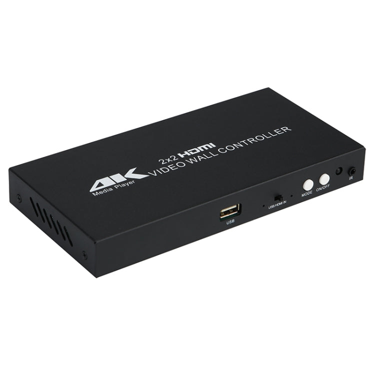 XP03 4K 2x2 HDMI Video Wall Controller Multi-screen Splicing Processor, Style:Playback Version(US Plug)