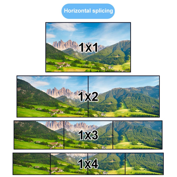 XP03 4K 2x2 HDMI Video Wall Controller Multi-screen Splicing Processor, Style:Playback Version(UK Plug)
