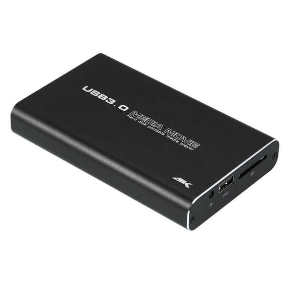 MP2506P 4K 30Hz HD Media Player, Support Auto Loop Play Videos & Photos & Music(UK Plug)