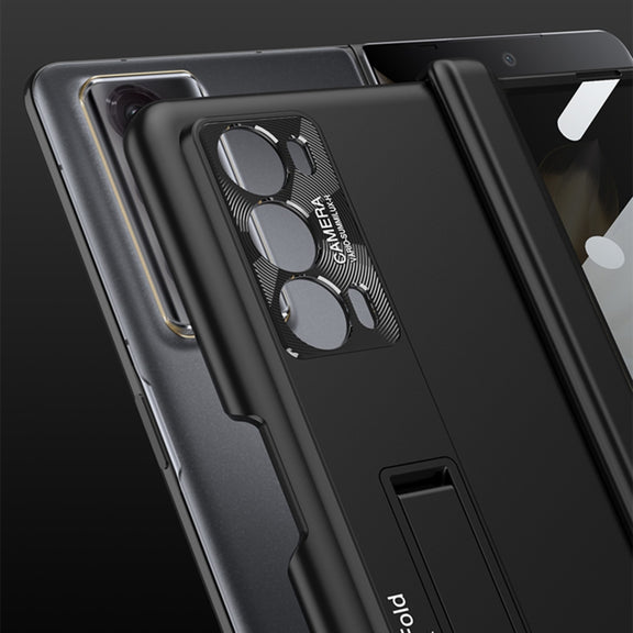 For Honor Magic V2 GKK Integrated Privacy Magnetic Folding Hinge All-inclusive Phone Case(Purple)
