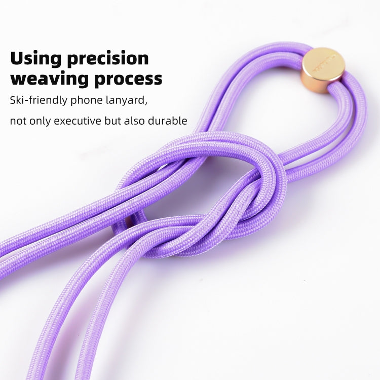 mutural Universal Mobile Phone Solid Color Lanyard(Purple)