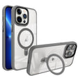 For iPhone 13 Pro Shield Armor MagSafe Holder Phone Case(Grey) - iPhone 13 Pro Cases by PMC TechLife | Online Shopping South Africa | PMC TechLife | Buy Now Pay Later Mobicred
