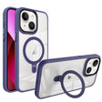 For iPhone 13 Shield Armor MagSafe Holder Phone Case(Deep Purple) - iPhone 13 Cases by PMC TechLife | Online Shopping South Africa | PMC TechLife
