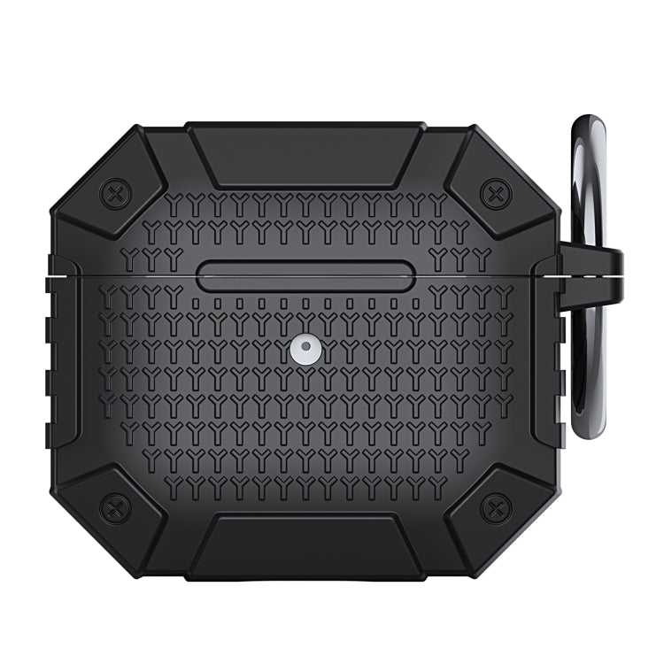 For AirPods 3 Wireless Earphones Shockproof Armor Protective Case(Black)