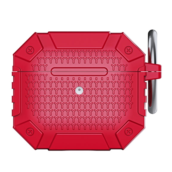 For AirPods 3 Wireless Earphones Shockproof Armor Silicone Protective Case(Red)
