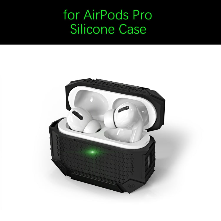For AirPods 3 Wireless Earphones Shockproof Armor Protective Case(Black)