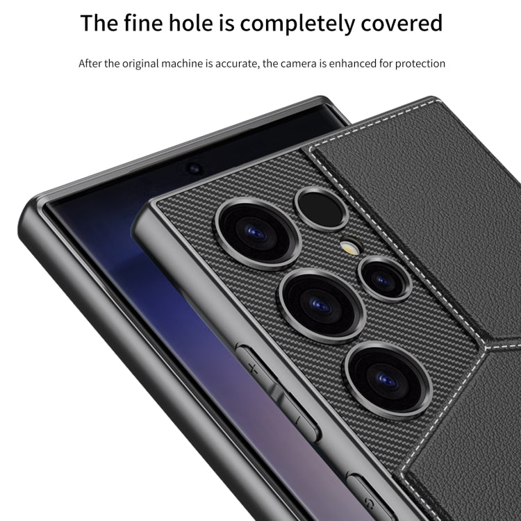 For Samsung Galaxy S23 Ultra 5G GKK Rotor Bracket Recessed Card Bag Full Coverage Phone Case(Grey)