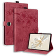 For Honor Pad 9 Cartoon Sakura Cat Embossed Leather Tablet Case(Red) - Honor by PMC TechLife | Online Shopping South Africa | PMC TechLife | Buy Now Pay Later Mobicred