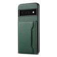 For Google Pixel 6 Pro Calf Texture Card Bag Design Full Coverage Phone Case(Green) - Google Cases by PMC TechLife | Online Shopping South Africa | PMC TechLife | Buy Now Pay Later Mobicred