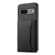 For Google Pixel 7 5G Calf Texture Card Bag Design Full Coverage Phone Case(Black) - Google Cases by PMC TechLife | Online Shopping South Africa | PMC TechLife | Buy Now Pay Later Mobicred