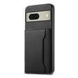 For Google Pixel 8 Calf Texture Card Bag Design Full Coverage Phone Case(Black) - Google Cases by PMC TechLife | Online Shopping South Africa | PMC TechLife | Buy Now Pay Later Mobicred