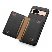 For Google Pixel 8a Calf Texture Card Bag Design Full Coverage Phone Case(Black)