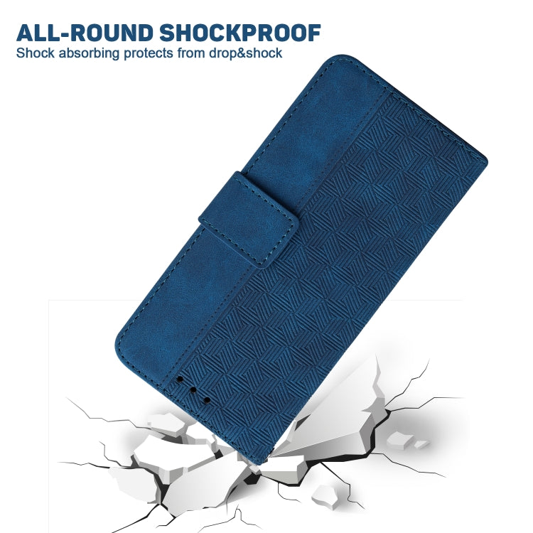 For Google Pixel 9 Geometric Embossed Leather Phone Case(Blue)