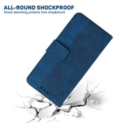 For Google Pixel 9 Geometric Embossed Leather Phone Case(Blue)