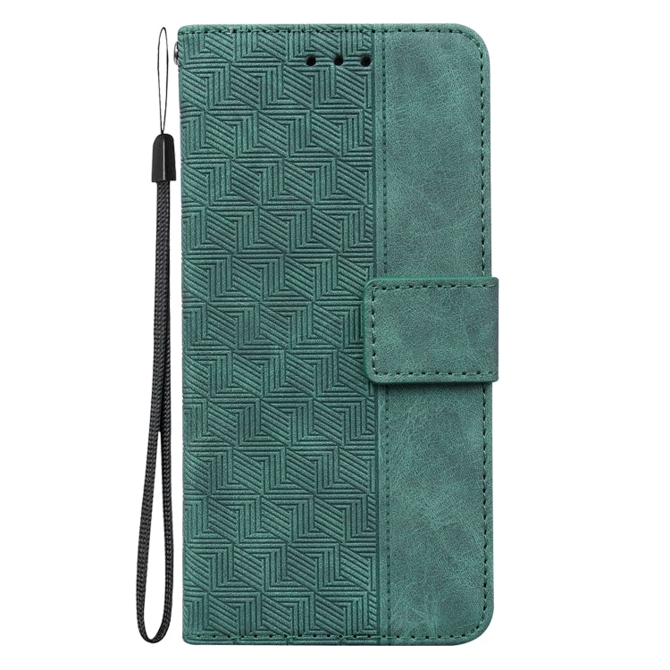 For Google Pixel 9 Geometric Embossed Leather Phone Case(Green)