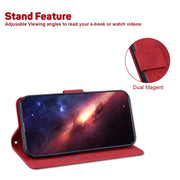 For Google Pixel 9 Geometric Embossed Leather Phone Case(Red)