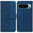 For Google Pixel 9 Pro 5G Geometric Embossed Leather Phone Case(Blue) - Google Cases by PMC TechLife | Online Shopping South Africa | PMC TechLife | Buy Now Pay Later Mobicred