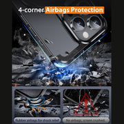 For iPhone 15 Pro MagSafe Magnetic Frameless Holder Phone Case(Black)