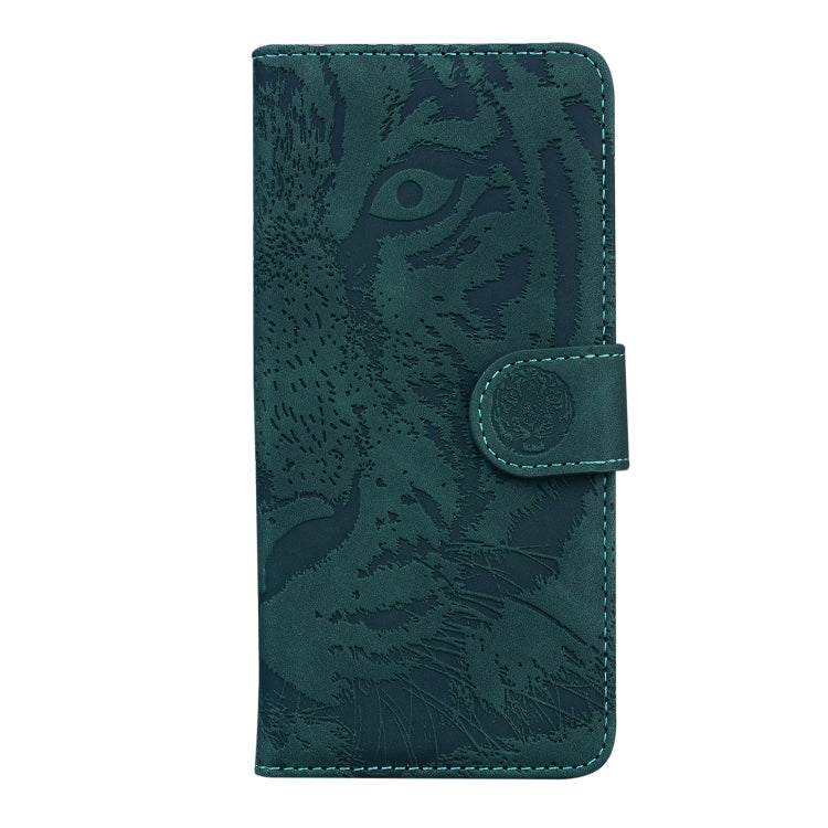 For Google Pixel 9 Tiger Embossing Pattern Flip Leather Phone Case(Green)