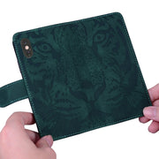 For Google Pixel 9 Tiger Embossing Pattern Flip Leather Phone Case(Green)