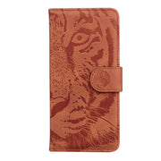 For Google Pixel 9 Tiger Embossing Pattern Flip Leather Phone Case(Brown)