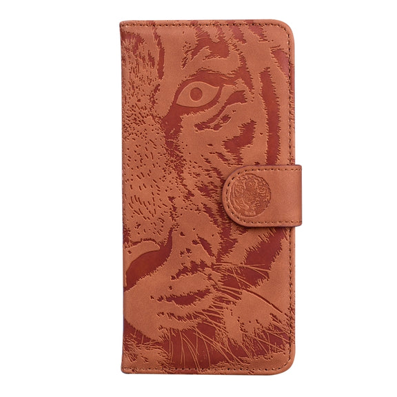 For Google Pixel 9 Tiger Embossing Pattern Flip Leather Phone Case(Brown)